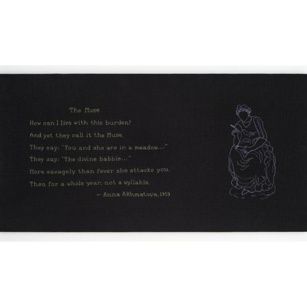 Elaine Reichek, The Muse (Akhmatova), 2018