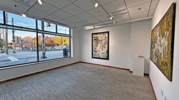 Purvis Young paintings in the front gallery of The Sun ATL