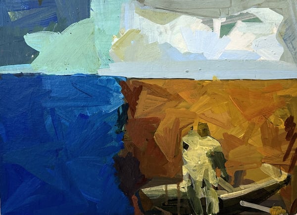 Ruth Franklin, Golden Isles 2, acrylic painting on wood