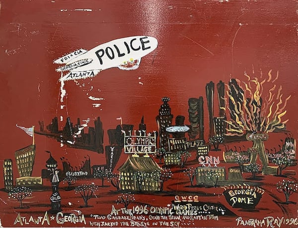 Police Blimp painting by Panorama Ray, Atlanta