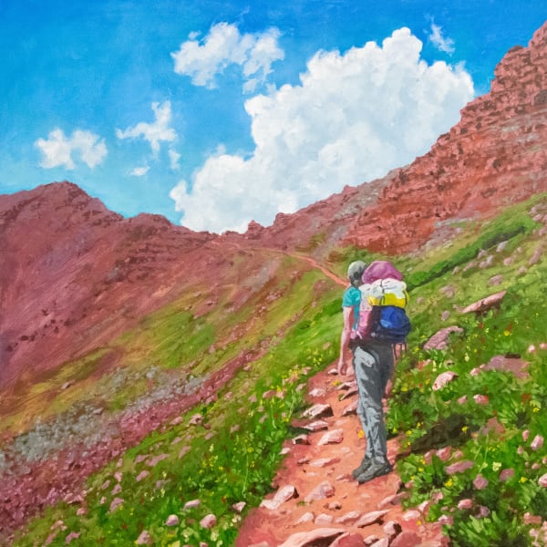 Haley Johnson West Maroon Pass, 2022 Oil on canvas 24 x 24 in.
