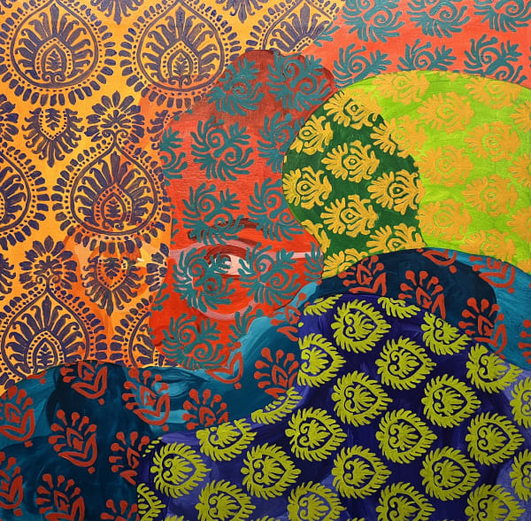 Monica Srivastava Veiled 2, 2022 Oil on canvas 30 x 30 in.