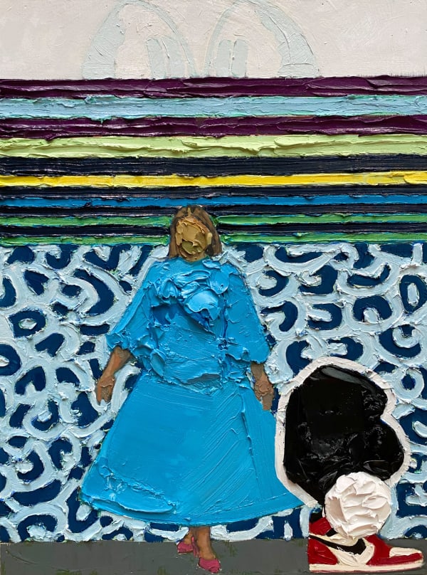 Lavaughan Jenkins Blue in Green, 2022 Oil on panel 30 x 22.5 in.