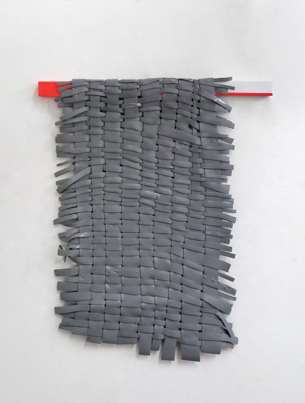 Josh Richards JR18.02, 2018 Woven acrylic, alkyd enamel, latex, and wood 28 x 24 in. $850