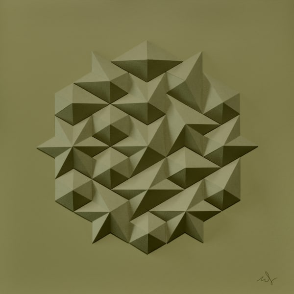 Matthew Shlian, Olive Green, 2024