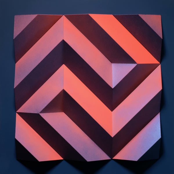 Matthew Shlian, Some Caterpillars Stay Caterpillars 64 (Indigo) , 2025