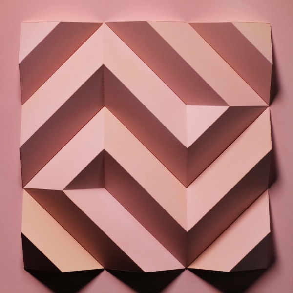 Matthew Shlian, Some Caterpillars Stay Caterpillars 64 (Pink), 2025