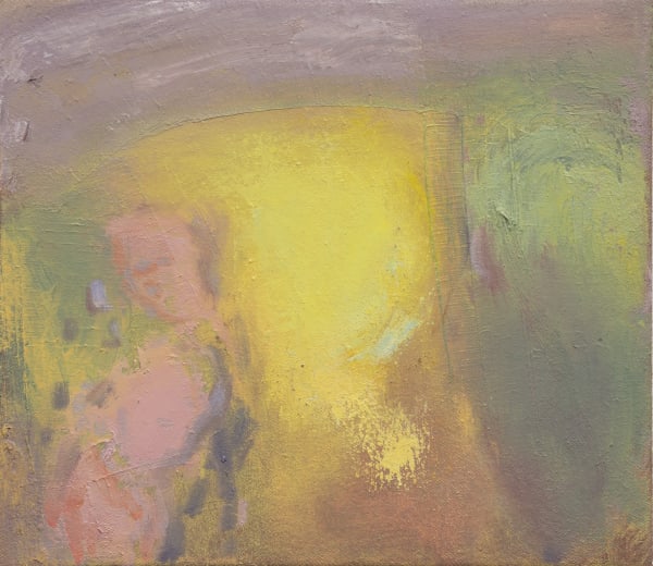 Andrew L. Shea, Untitled [Yellow Field], 2023, Oil on canvas, 9 x 10 inches