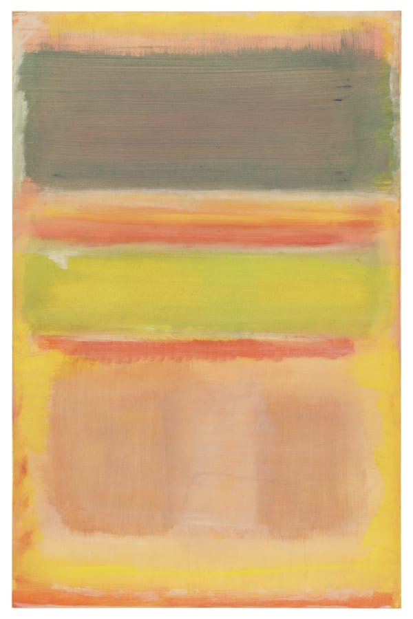 Mark Rothko, ‘Untitled,’ circa 1949, oil and watercolor on watercolor paper sheet: 39 3/4″ x 26 1/8″. Collection of Christopher Rothko, copyright 2023 Kate Rothko Prizel and Christopher Rothko