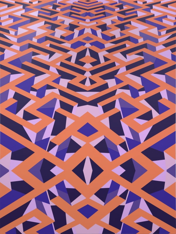 徐渠 Xu Qu, 中軸線迷宮藍紫粉橙 The Central Axis, 2023
