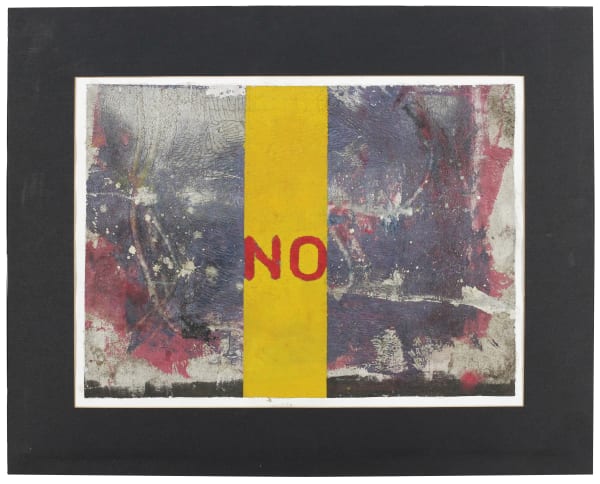 Boris Lurie, NO on Yellow Stripe, c. 1963