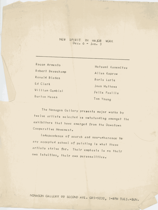 New Spirit in Major Work The Nonagon, New York, NY