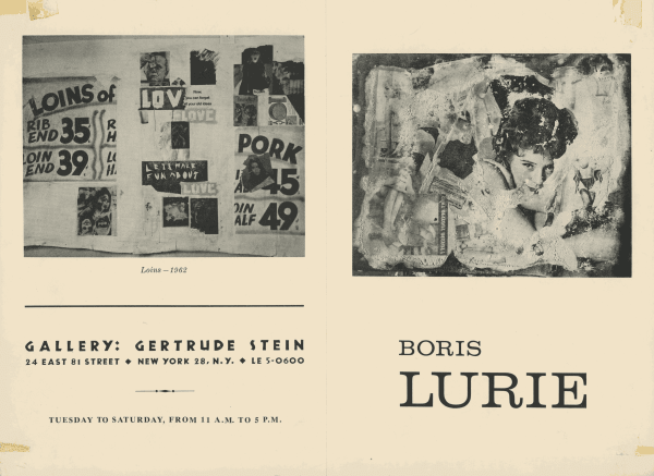 Boris Lurie Gallery: Gertrude Stein, New York, NY