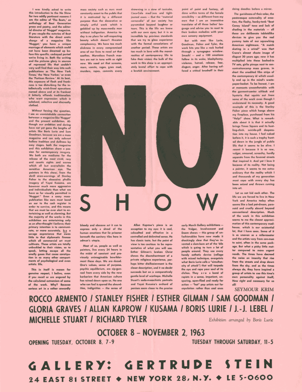 NO SHOW Gallery: Gertrude Stein, New York, NY