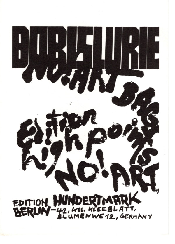 NO!art Bags Galerie und Edition Hundertmark, Köln, Germany