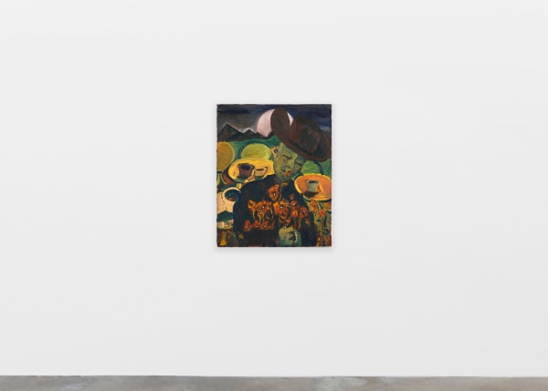 Ken Taylor Reynaga, Man with Flowers (full moon), 2024. Photo: © The artist and the gallery.