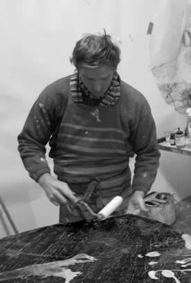 Nick Fox, Love's Sigh Gold dust on carbon paper