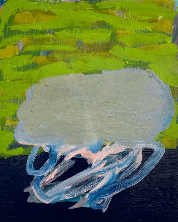Henry Ward October V, 2021 Oil and acrylic on paper laid on canvas 50 x 40 cm Signed and dated verso