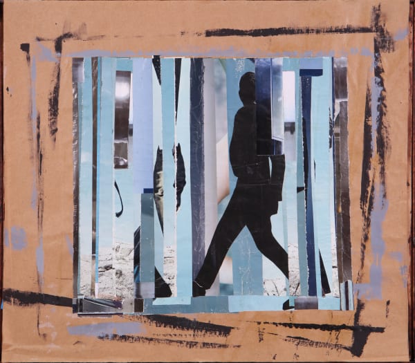 Anna van Oosterom Untitled, 2020 Collage on brown wrapping paper, acrylic paint 57 x 60 cm + black frame Signed and dated verso