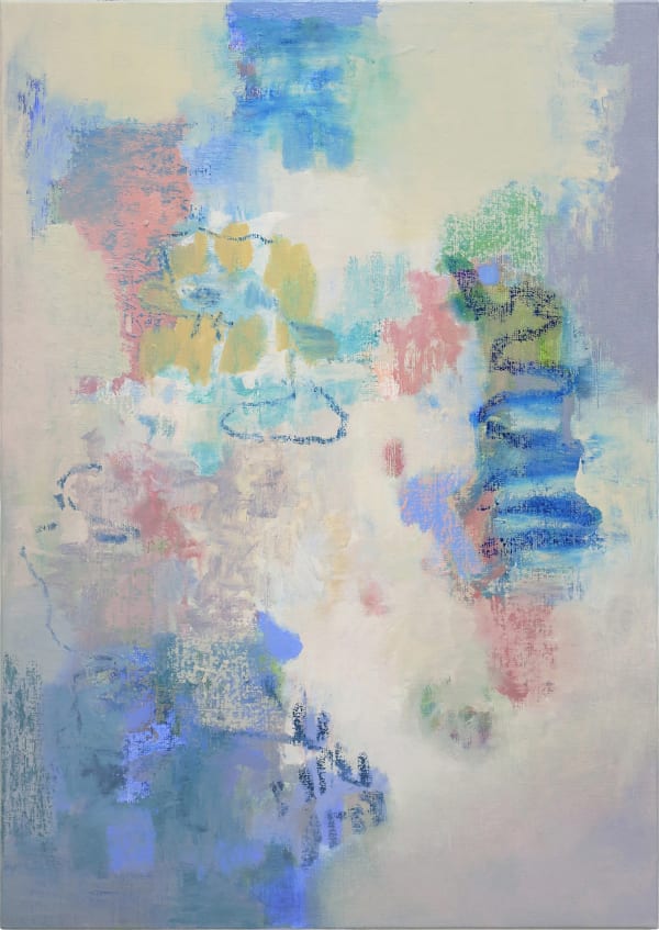 Diane Howse Phosphor, 2024 Oil and oil stick on linen 70 x 50 cm Series: Ornament of Dust Signed and dated verso