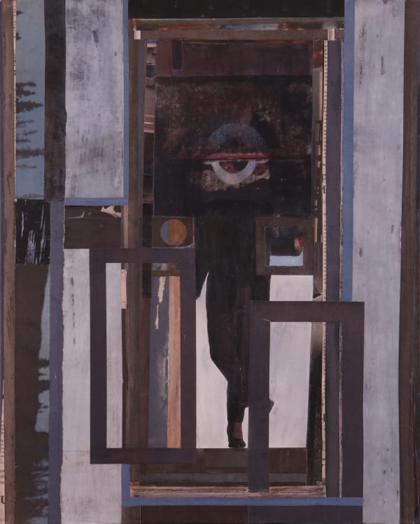 Anna van Oosterom Untitled, 2022 Collage, transfer, acrylic paint, chalk pastel on canvas 50 .8 x 40.6 cm Signed and dated verso
