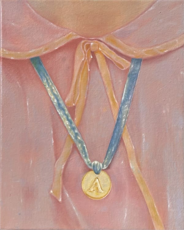 XingXin Hu Initial A., 2024 Oil on canvas 25 x 20 cm Signed and dated verso