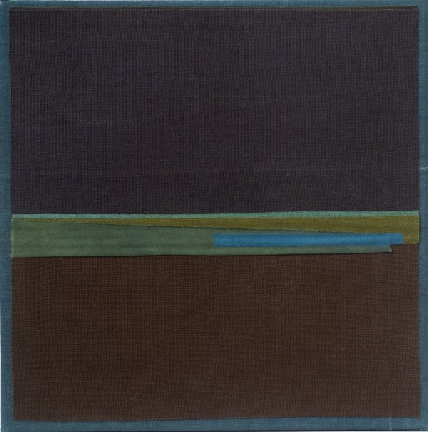 Mary Norden No 7, Thirty Summers I have Spent with You, 2024 Vintage fabrics on canvas 40 x 40 cm + frame Series: Thirty summers I have spent with you Signed and dated verso