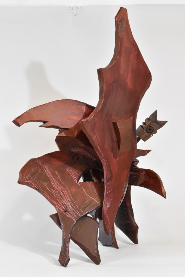 Marie-Thérèse Ross Icarus, 2024 Polychrome wood 72 x 43 x 47 cm Signed and dated