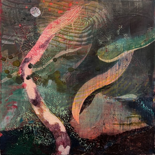 Justine Formentelli Crackling Velvet, 2024 Acrylic on canvas 40 x 40 cm + frame Signed and dated verso
