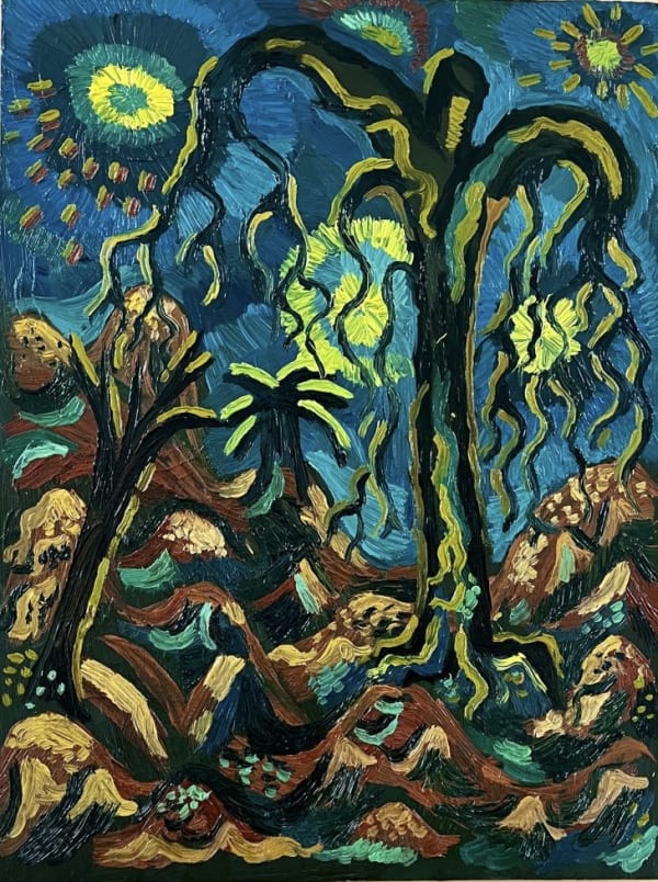 Miroslav Pomichal, Landscape with willow 2, 2024