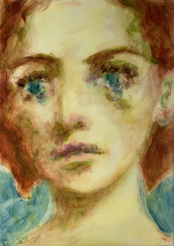 Fiona G. Roberts Untitled 145, 2024 Oil on tracing paper 42 x 30 cm Signed and dated verso
