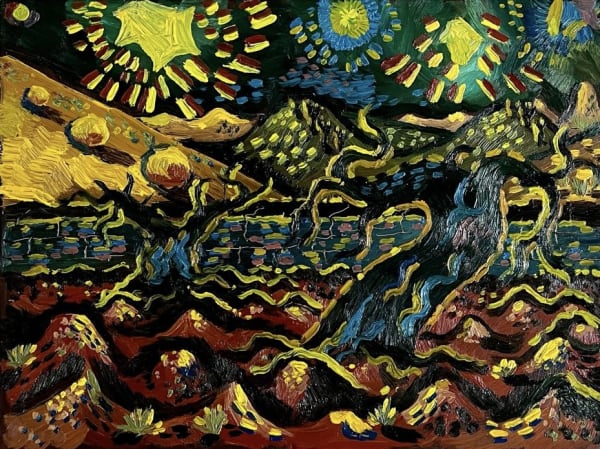 Miroslav Pomichal, Landscape with Afflicted Olive Trees, 2024