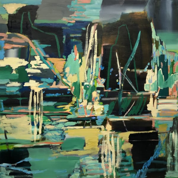 Mark Wright Glas, 2024 Oil on canvas 213 x 213 cm Signed and dated verso