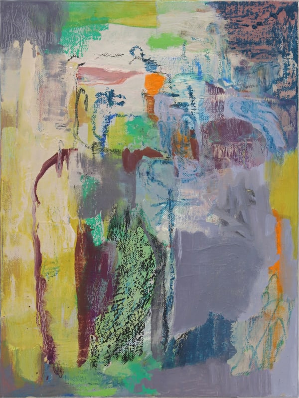 Diane Howse Tilt Slope Slant, 2024 Oil and oil stick on linen 40 x 30 cm Series: Ornament of Dust Signed and dated verso