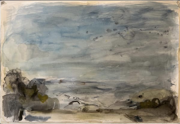 Oliver Dorrell Painted Under Moonlight, 19th October, 2024 Watercolour on paper 38 x 56 cm 39.5 x 57.5 cm framed Signed and dated verso