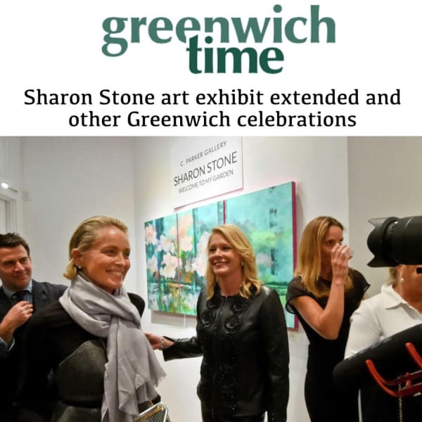 Sharon Stone and gallery owner and curator Tiffany Benincasa