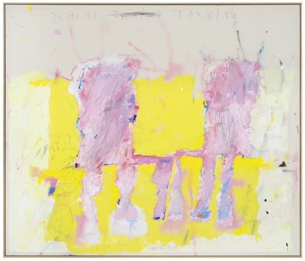 "2 Chairs Talking Al Mig de la Muralla del Sunset", 2022, by Marria Pratts