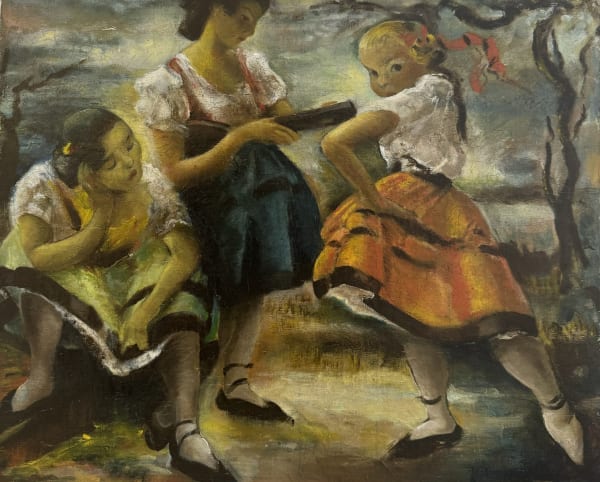 Mary Cockburn Mercer - (Girls dancing), c. 1940s