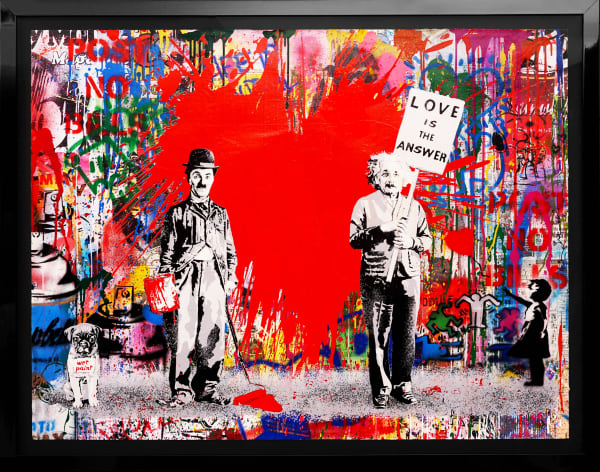 Mr. Brainwash, 'Juxtapose' Unique Painting, 2020