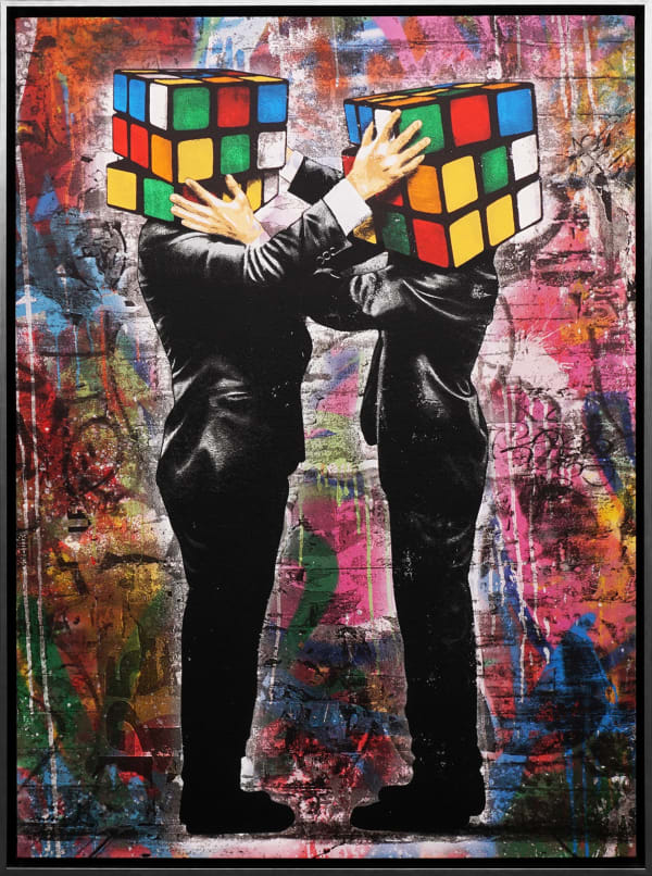 Hijack, 'Puzzled IV' Unique Street Pop Art on Canvas, 2020