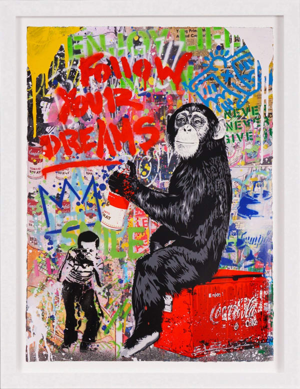 Mr. Brainwash, 'Smile' Follow Your Dreams Monkey, 2022