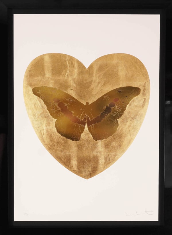 Damien Hirst: 'I Love You' Butterfly, Gold, 2015