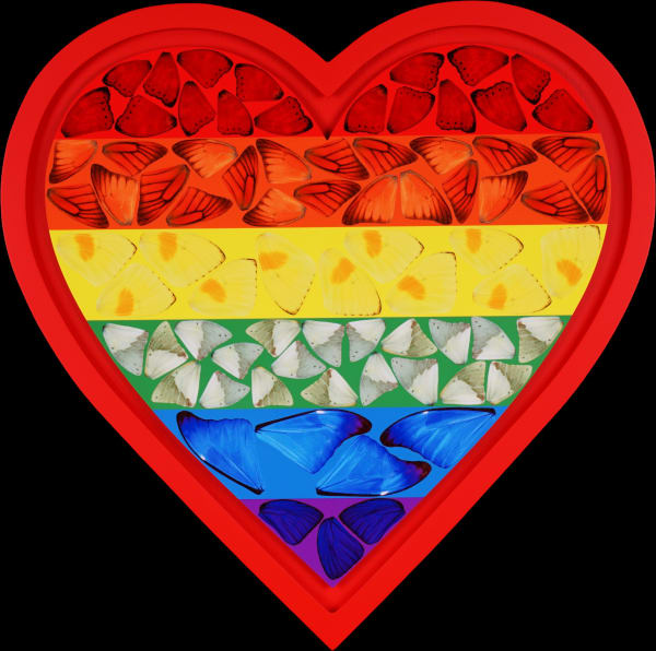Damien Hirst, 'Rainbow Butterfly Heart,' 2020