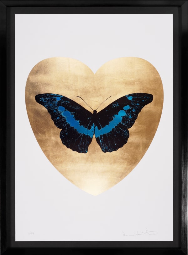Damien Hirst 'I Love You' Butterfly Turquoise/Gold, 2015