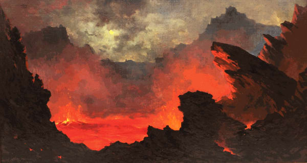 A Brief History of Volcano School, These Haunting Paintings Show What Hawaii's Volcanoes Looked Like Before Color Photography