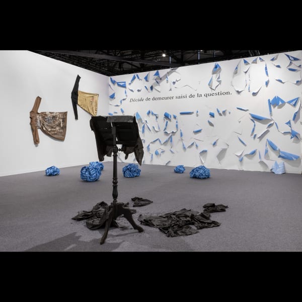 Duo exhibition Aysha E Arar and Latifa Echakhch, installation view, DVIR GALLERY, Art Geneve 2025