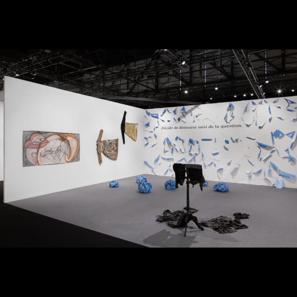 Duo exhibition Aysha E Arar and Latifa Echakhch, installation view, DVIR GALLERY, Art Geneve 2025