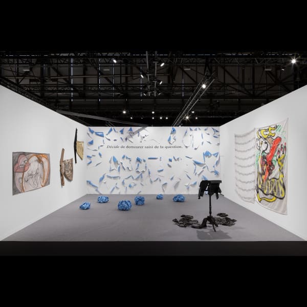Duo exhibition Aysha E Arar and Latifa Echakhch, installation view, DVIR GALLERY, Art Geneve 2025