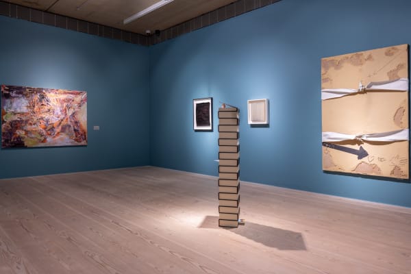 Installation view of In Other Worlds: Acts of Translation at Focal Point Gallery, Southendon- Sea in partnership with the Roberts Institute of Art, 2025. Photo: Anna Lukala