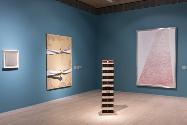 Installation view of In Other Worlds: Acts of Translation at Focal Point Gallery, Southendon- Sea in partnership with the Roberts Institute of Art, 2025. Photo: Anna Lukala